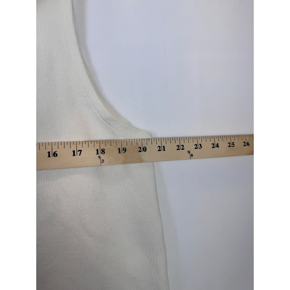 Vintage Womens L Cream Hooded ALPS Cotton Vest Button Front Pockets USA - Picture 8 of 9